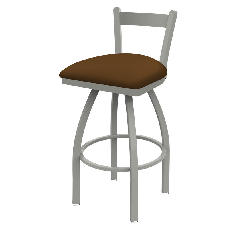 Tabouret de bar 821 Catalina, Chaume Canter, Nickel anodisé, Tabouret de bar (assise de 30 po de hauteur)