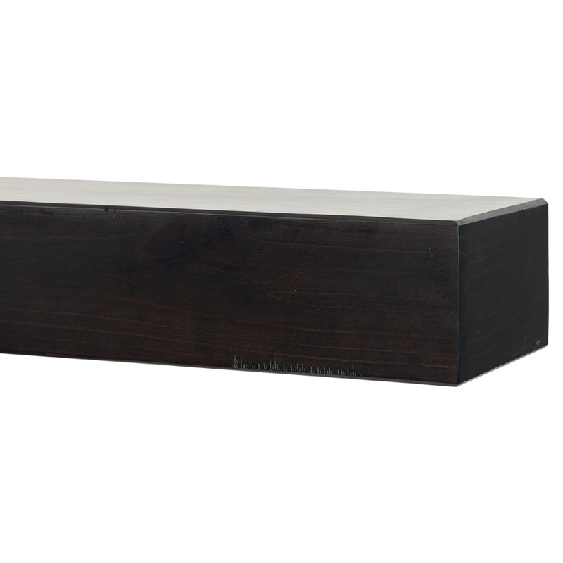  Floating Wood Fireplace Mantel Shelf, 72", Golden Pecan
