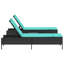  Ensemble de chaises longues de patio noir, bleu-690919992-690919997