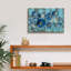  «Aquamarine Floral On Blue» par Silvia Vassileva, art mural sur toile, 18 po x 12 po