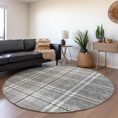 Premium Machine Washable Prisco Grey Rug