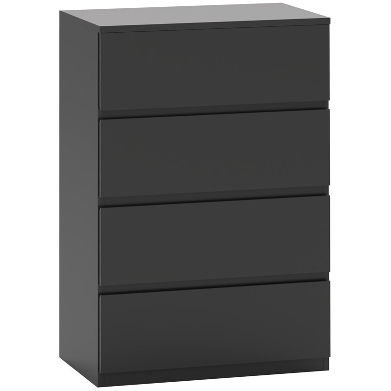 Smanatha 55cm W 4 - Drawer Chest of Drawers, Black