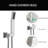 Shower Faucet Set With Hydro Power Temperature Display,12 Inch Shower Head With Handheld Spray, With Shower Valve And Trim Kit-125506023