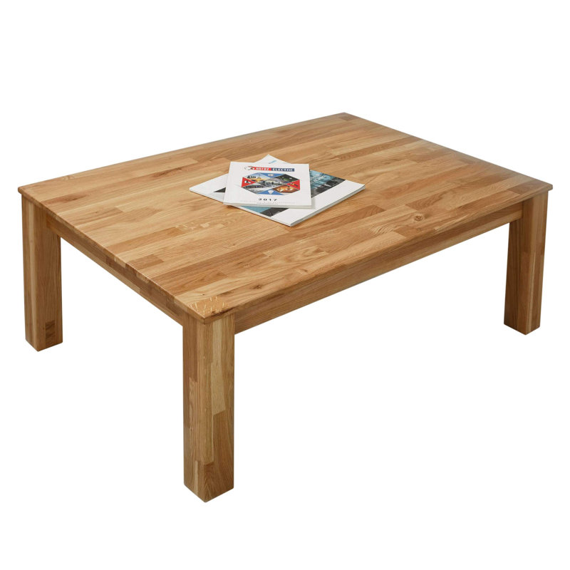 Thorin Solid Wood Four Leg Coffee Table, Heart Oak