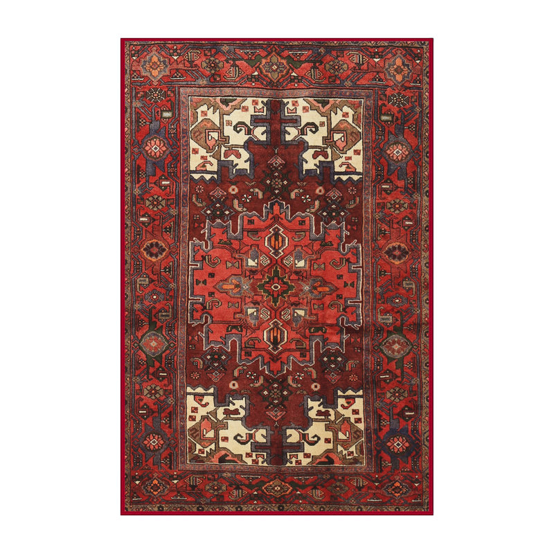 Tapis orange Southwestern, Rectangle 5 pi x 7 pi