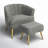 Latonia Upholstered Barrel Chair with Ottoman-1932109121