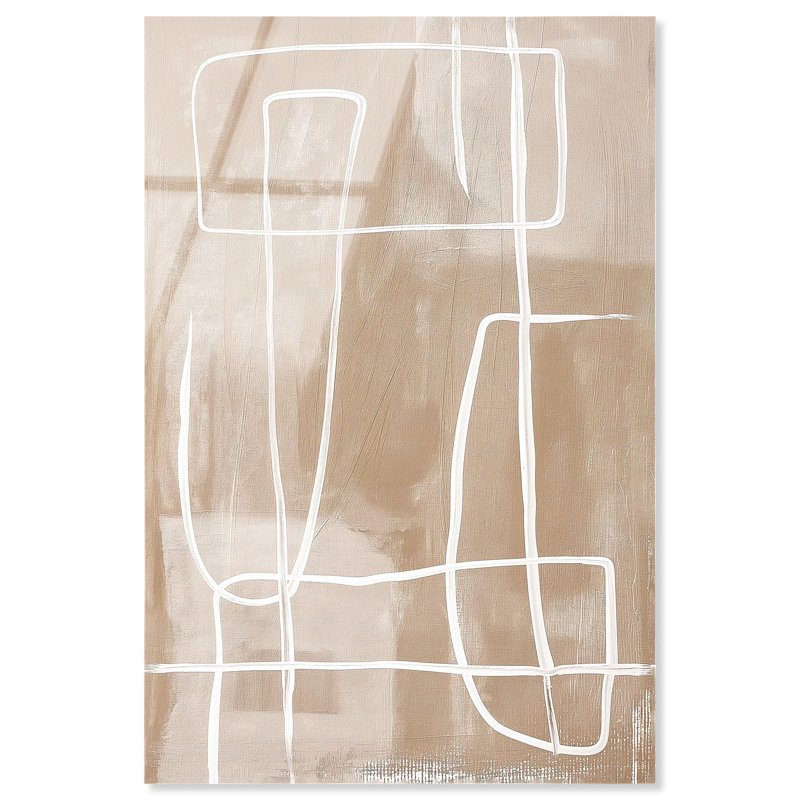 Markings in the Dirt I High-Gloss Frameless Acrylic Glass Wall Art Abstract Print by Oliver Gal, Ready to Hang, 10 x 15