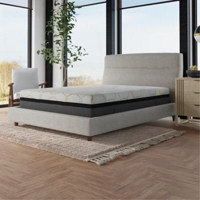 Matelas en mousse viscoélastique gélifiée cuivre avec support de bord et mousse Air Ridge