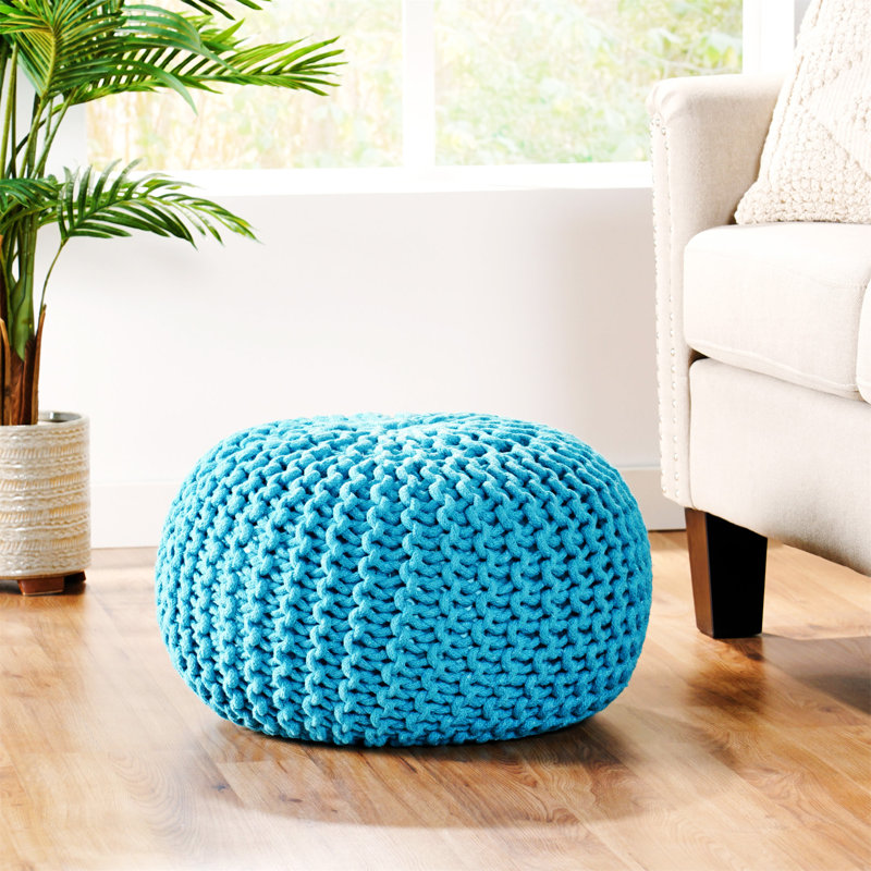 Moro POUF, fauteuil à billes, Coton bleu marine