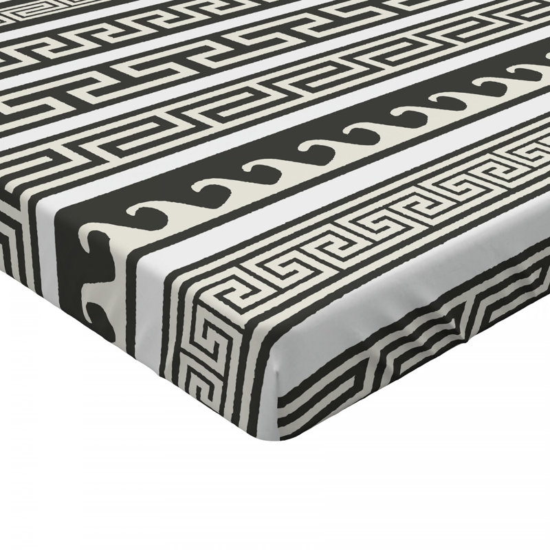 Microfiber Geometric Fitted Sheet, Full Fitted Sheet