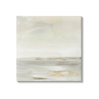 " Beige Abstract Landscape Scene " Watercolor Painting