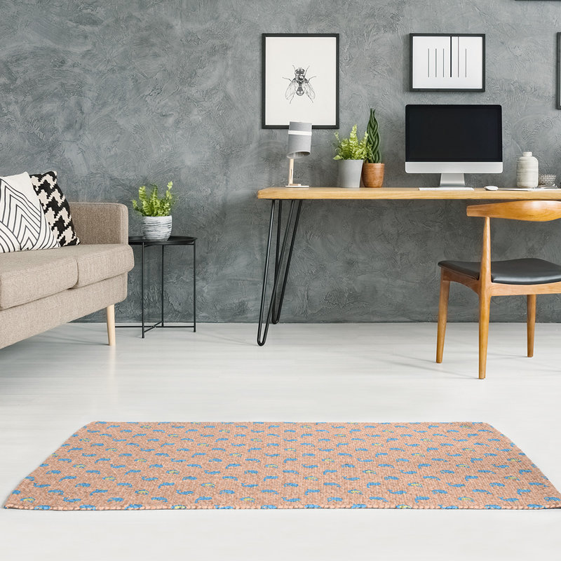 Tapis de la baleine orange, Rectangle 5 pi x 7 pi