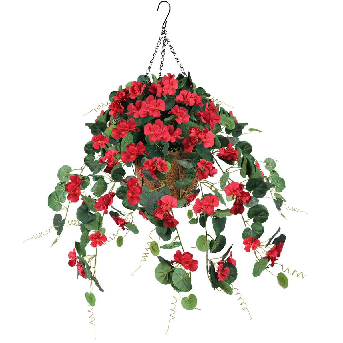 Primrue Silk Hanging Basket Arrangement in Basket Wayfair