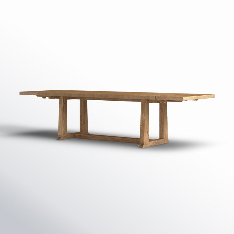Honey Pine Reclaimed Wood Extendable Dining Table