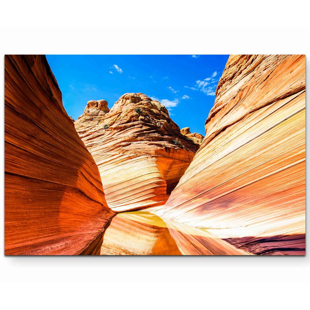 Leinwandbild Spiegelung des Paria Canyon an einem sonnigen Tag