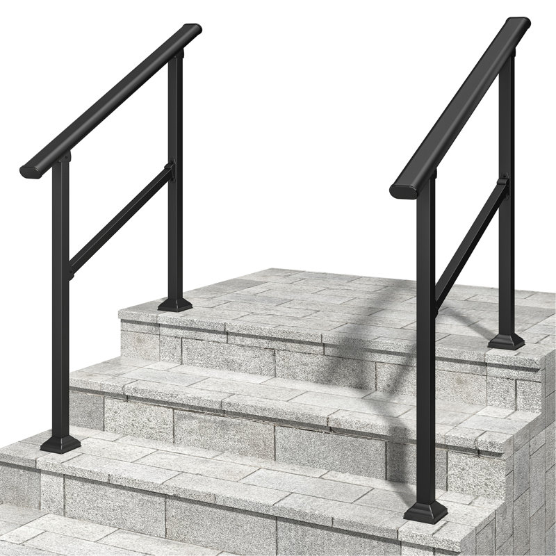 Hand Rails For Outdoor Steps, 2-3 Step Handrail 2 Pack