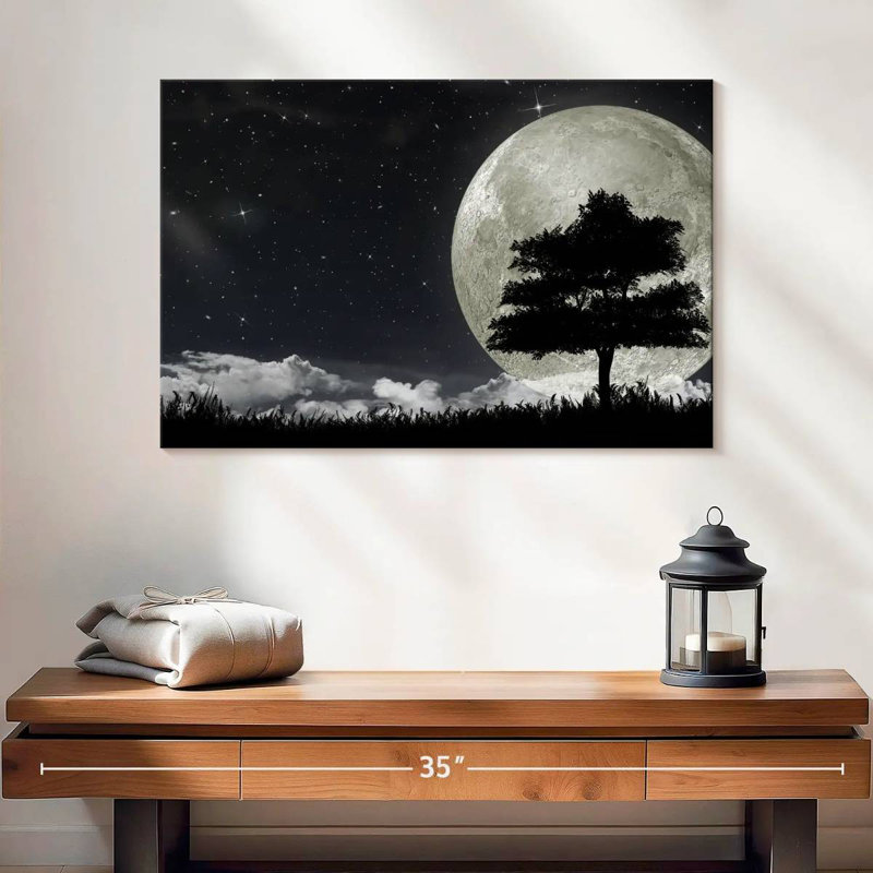 Oberle Tree In Moonlight, 24" H x 36" W