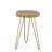 Elegant Beige 22 inch Side Table with Live Edge Acacia Wood Top-115012645