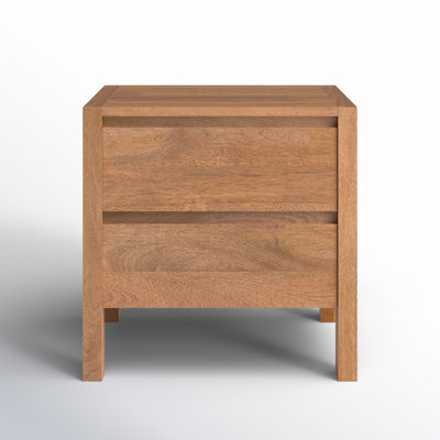 Oslo 2 - Drawer Solid Wood Nightstand by Joss & Main