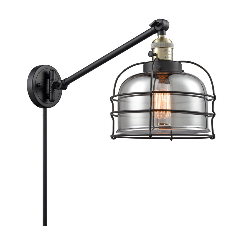 Talton Plug-in Swing Arm, Plated Smoked, Black Antique Brass, 6 Watt Vinage LED Bulb