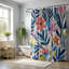 Rideau de douche standard 1 pièce Abstract Floral Blooms-1329837556