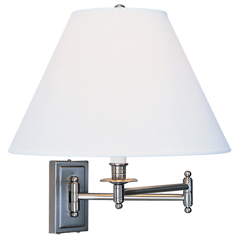 Kinetic 1 - Light Swing Arm, Brushed Chrome, Ascot White