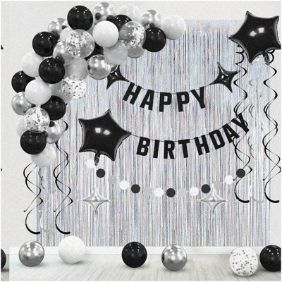 Red and Black Birthday Decoration Kit 101pcs