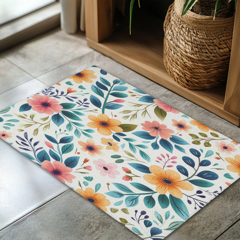 Tapis tressé Blossoming Spring Garden, Rectangulaire 3 pi x 5 pi