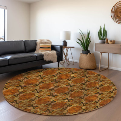 Premium Machine Washable Cerrito AMF564 Paprika Rug