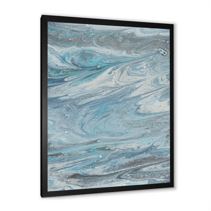 Gris gris et noir - œuvre d'art moderne et contemporaine sur toile, H 20 po x l 12 po x P 1 po, Cadre noir