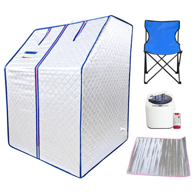 Sojourner Portable Home - Steam Tent With Heater, Chair, Remote 38.3In H X 28.72In W D Specs Up Info