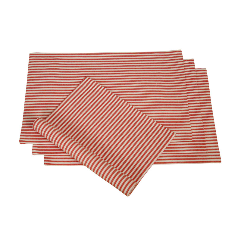 Napperon en coton 19 po Brittaney, Rouge