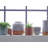 Round Stoneware Planter Pot with Polka Dots-1760338269
