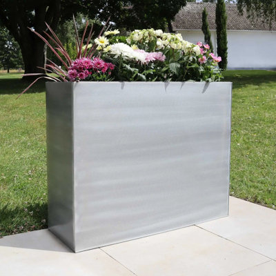 Reny Galvanised Zinc Trough Planter