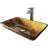Donatello Sottile  18" L x 13" W x 4" H Rectangular Glass Vessel Bathroom Sink with 12" H Faucet-111806353-111806356