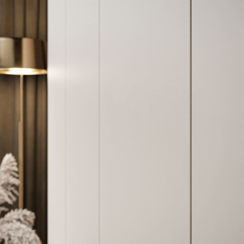4 Door Manufactured Wood Wardrobe, Natural