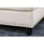 Canapé de rangement avec repose-pieds en forme de L beige