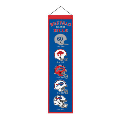 Bannière murale décorative NFL Buffalo Bills Héritage | 8 x 32