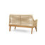Ensemble de conversation d'extérieur en bois d'acacia avec corde 4 pièces