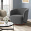 Fauteuil d'appoint pivotant rembourré Caysey Boucle-101895681