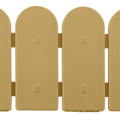 16'' W × 7'' H Wood-Look Garden Border Edging Panels, Decorative Yard Landscape Fence
