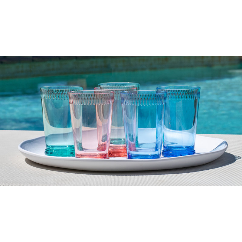 Claudean 10oz. Acrylic Drinking Glass Set