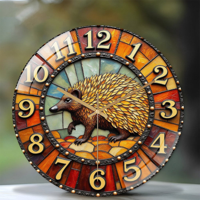 Horloge murale décorative hérisson 12 po