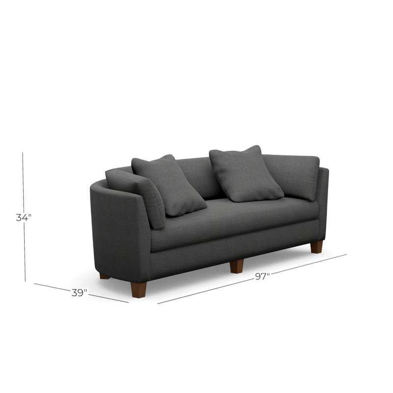 Maynard Long Sofa, Grande 120931, Walnut
