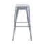 Tabouret à hauteur de comptoir de 30 pouces, ensemble de 2 tabourets de bar en métal sans dossier, non empilable, amovible et facile à assembler, conception peu encombrante pour îlot de cuisine / bar / café / salle à manger (argent)-130942024-130942029