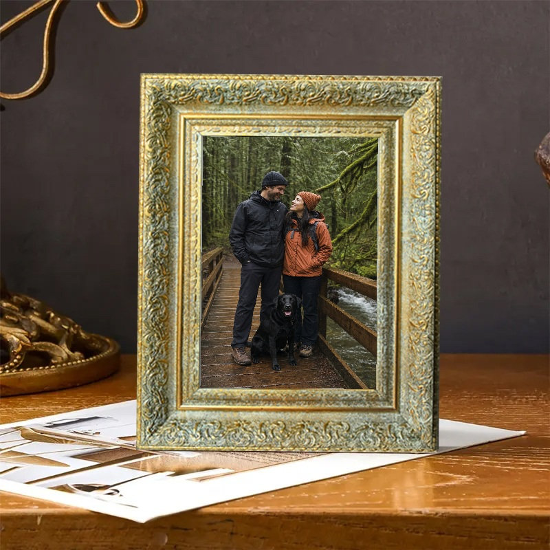 Cadre 3 photos 11 "x 14" or antique à mémoire de forme, Antique Gold, 3, 11" W x 14" H