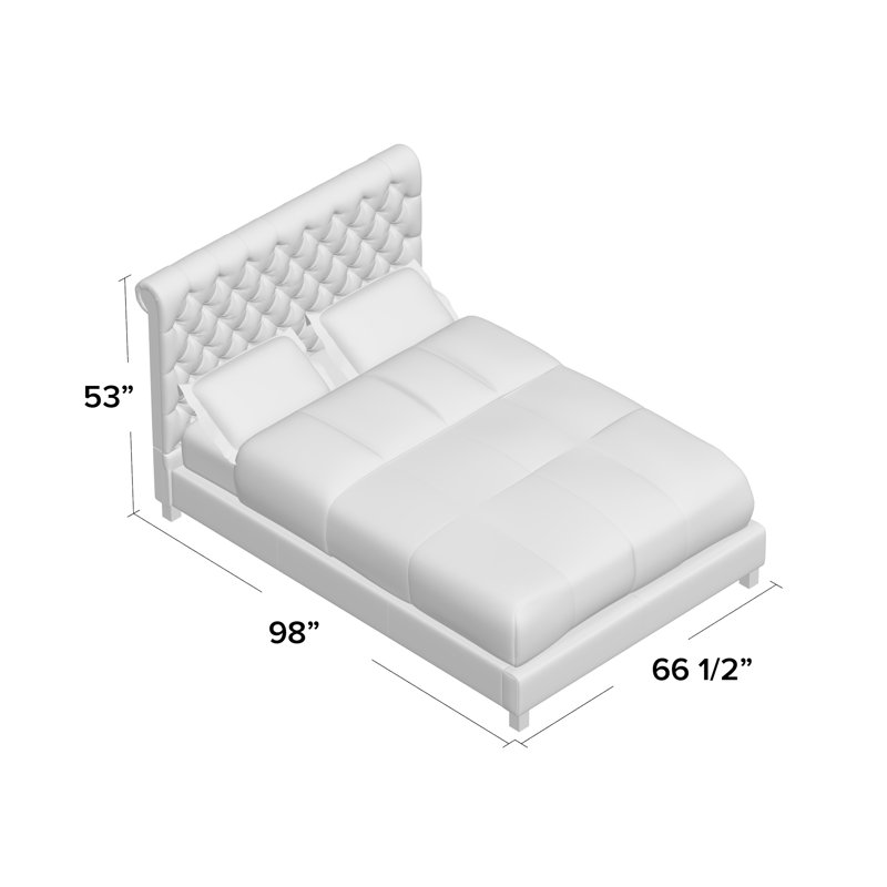 Kaster Upholstered Sleigh Bed, Queen