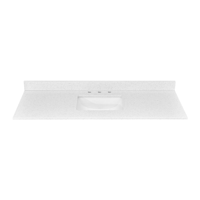 Ensemble de meuble-lavabo et de dosseret en céramique 60 po x 22 po Quartz