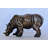 Ilmars Relaxed Rhino bronze statue -  Size: 16"L x 9"W x 8"H.