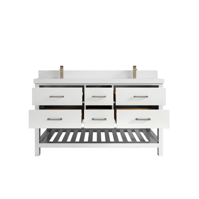 Ensemble de meuble-lavabo double 60 po Parker, WWCL1558